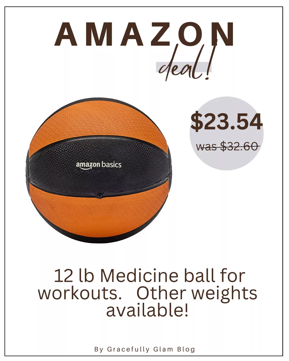   Basics Weighted Medicine Ball for Workouts