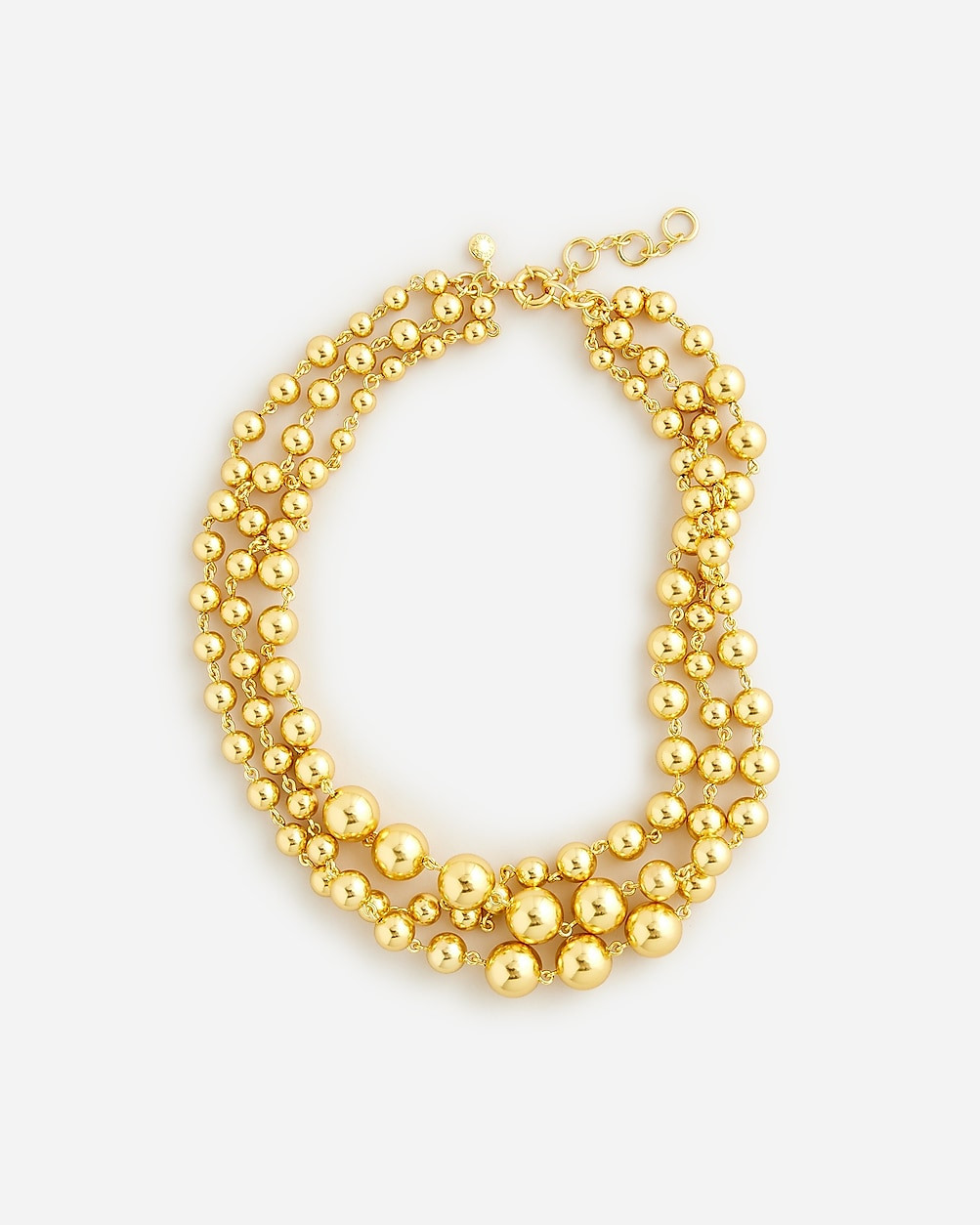 Layered metallic-bead necklace | J. Crew US