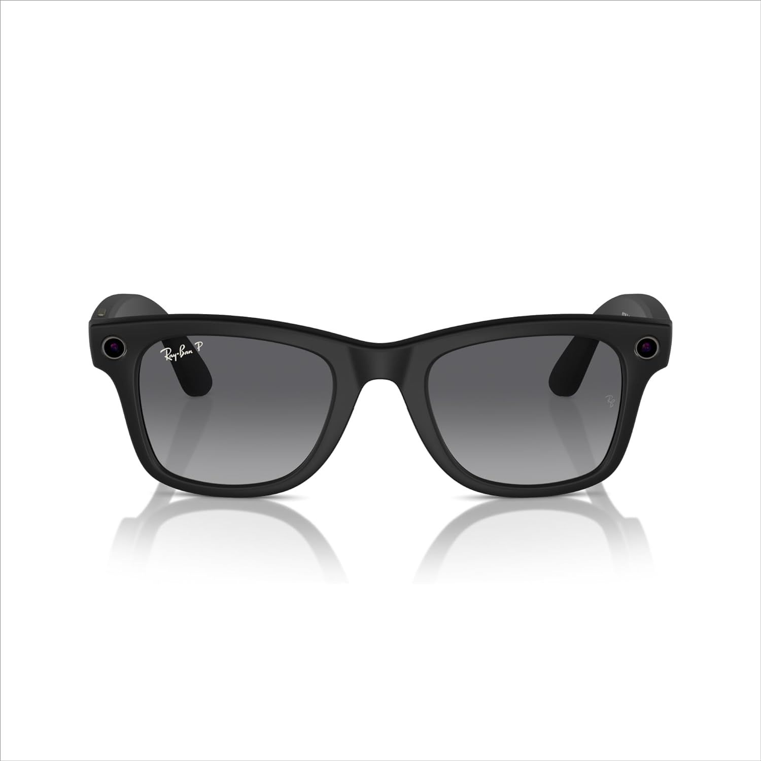 Ray-Ban - Meta - Wayfarer Large Smart Glasses - Matte Black/Gradient Graphite Polarized | Amazon (US)