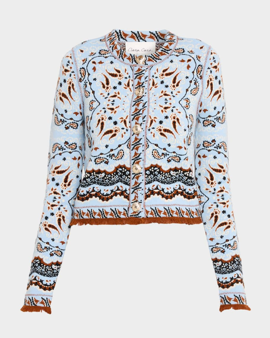 Cara Cara Livi Jacquard Wool-Blend Jacket | Neiman Marcus