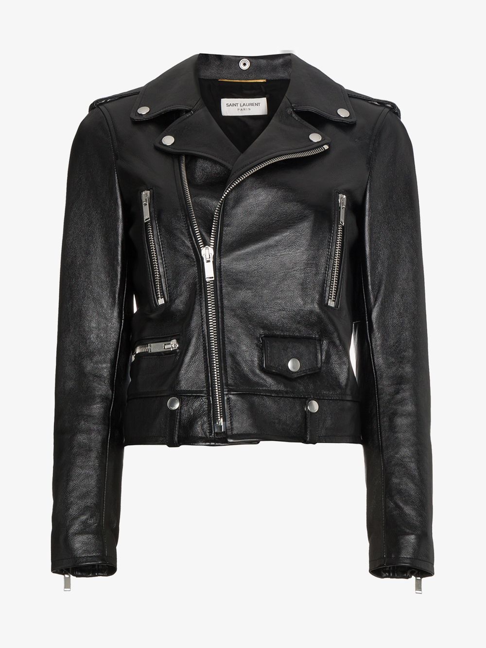 Saint Laurent Leather Biker Jacket | Browns Fashion