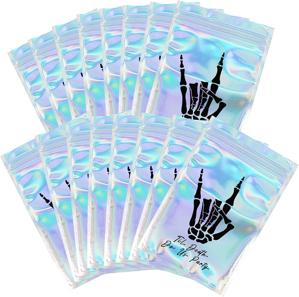 KARAQY Til Death Do Us Party Hangover Kit Bags, Black Skull Recovery Kit Bags for Halloween Party... | Amazon (US)