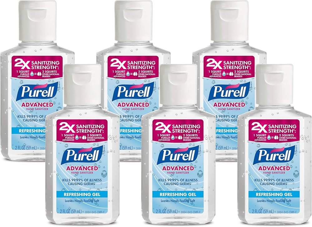 Purell Advanced Hand Sanitizer Refreshing Gel, Clean Scent, 2 fl oz Travel Size Flip Cap Bottle (... | Amazon (US)
