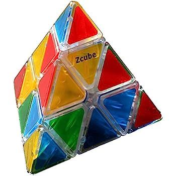 Zcube Stickerless Pyraminx Puzzle Cube, Triangle Rubiks in Transparent Colored | Amazon (US)