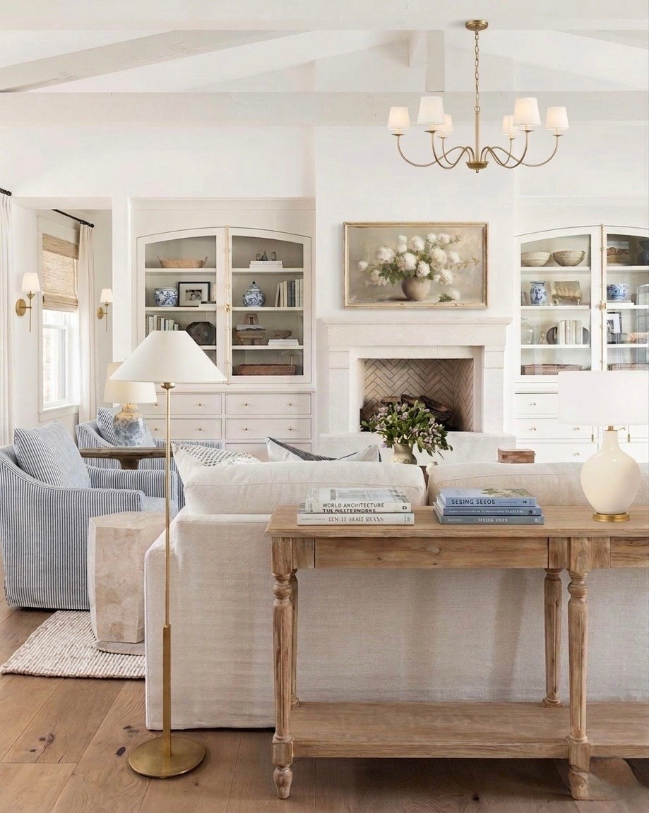 southern traditional living room  
living room inspo
living room sectional
@Quince sectional
console table behind couch
 

#LTKHome