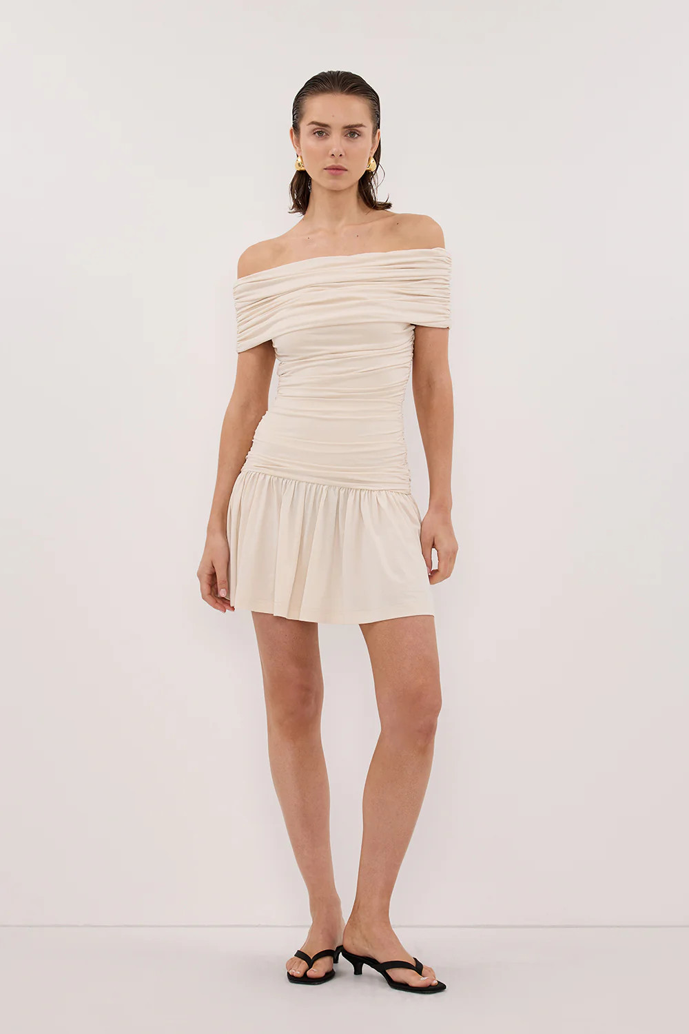 FEZ BONE OFF SHOULDER MINI DRESS | DISSH
