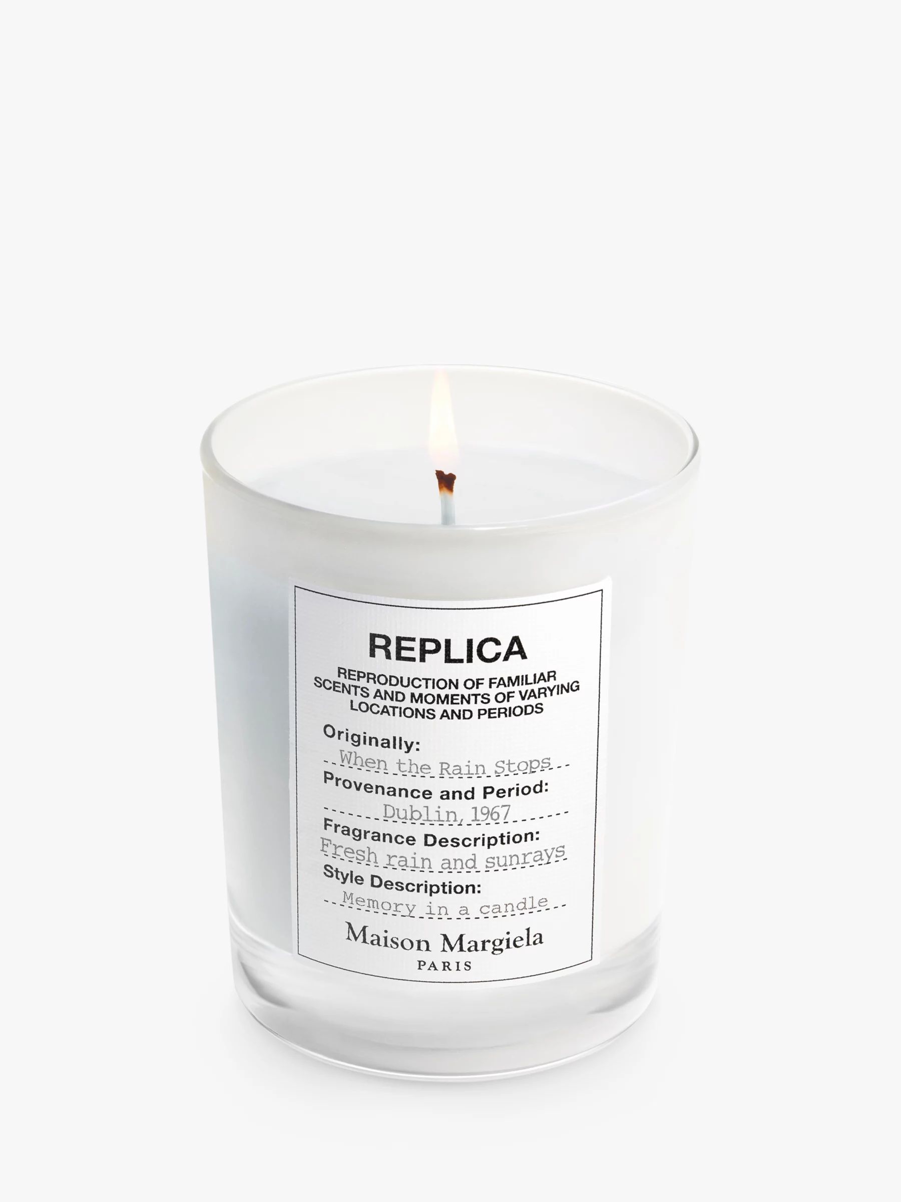 Maison Margiela Replica When The Rain Stops Candle, 165g | John Lewis (UK)