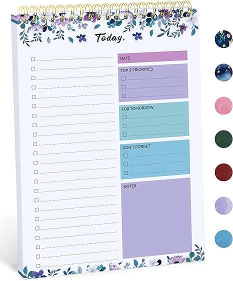 Taja To Do List Notepad - To Do List Notebook for Work with 52 Sheets, Undated Daily Planner Perf... | Amazon (US)