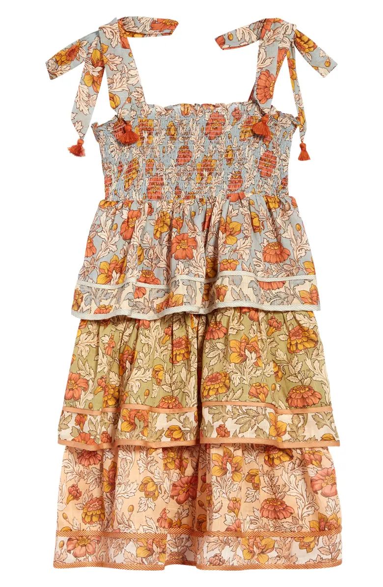 Zimmermann Kids' Andie Floral Print Tiered Cotton Sundress | Nordstrom | Nordstrom