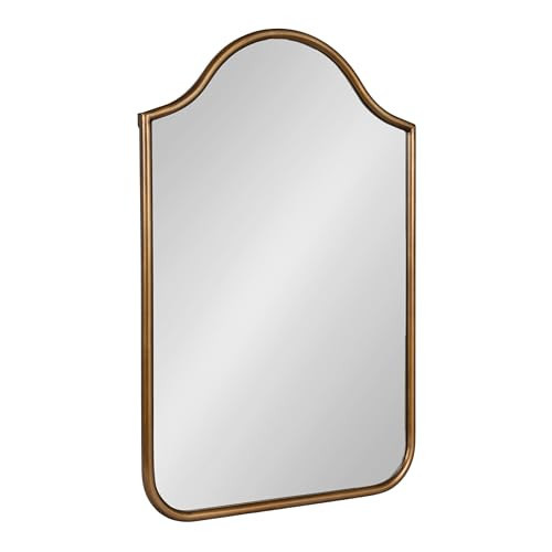 Kate and Laurel Fellows Scallop Arched Wall Mirror; 24 x 36; Antique Gold; Traditional Decorative Arch Mirror with Bold Curved Shape and Vintage Mirror Design | Amazon (US)