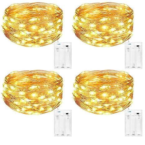 4Pcs String Lights, KCPer 5M 50 LEDs Fairy Lights USB Led Lights/Battery Powered Waterproof Decor... | Amazon (US)