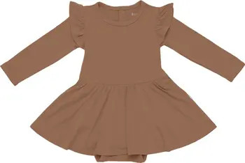 Coffee Long Sleeve Skirted Bodysuit | Nordstrom Rack