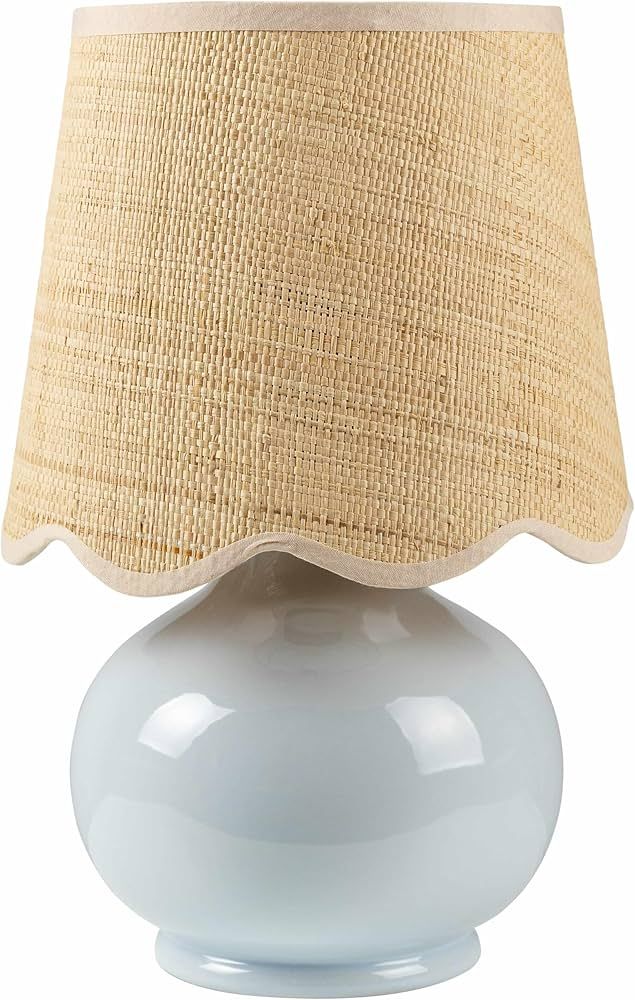 Theisseil Boho Ceramic and Jute Bedside Table Lamp for Bedroom Nightstand - End Side Table Lamp f... | Amazon (US)