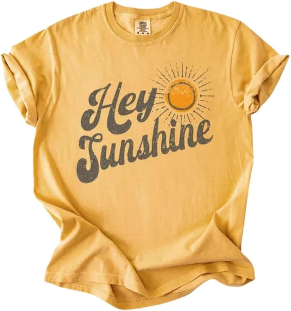 Be Kind Shirts, Retro 70s Style, Positivity, Motivational, Hey Sunshine, Funny, Boho, Oversize, W... | Amazon (US)