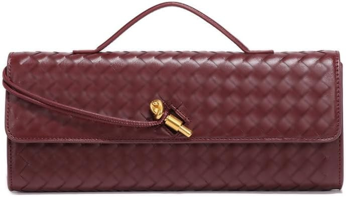 Woven Evening Clutch for Women Elegant Woven Shoulder Bag Handwoven Trendy Crossbody Handbag Purs... | Amazon (US)