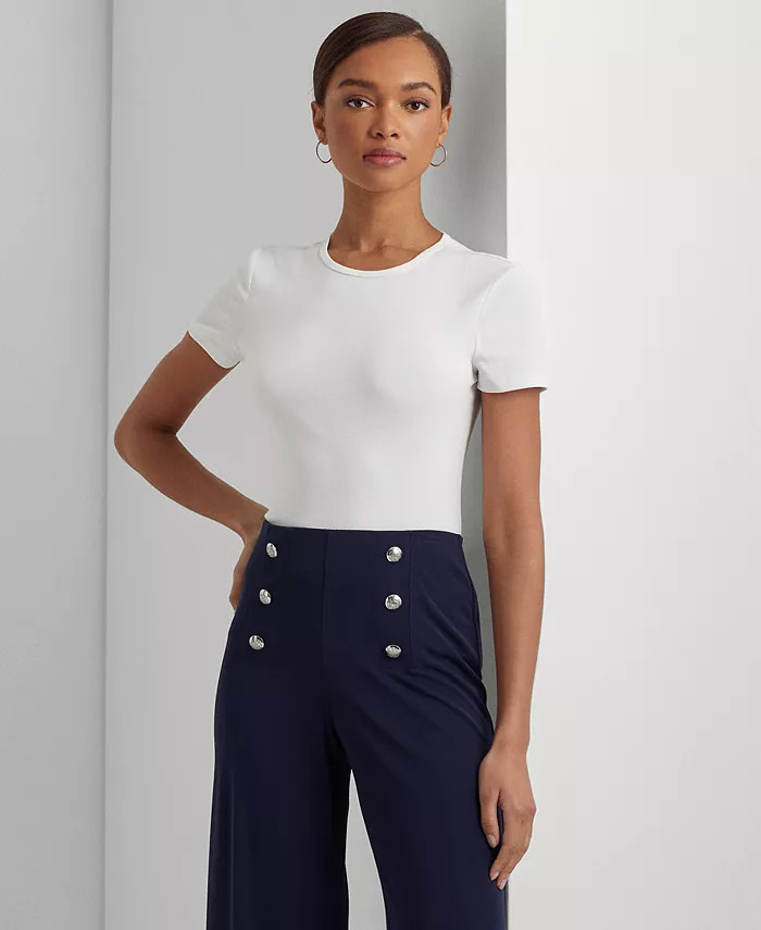 Stretch Knit T-Shirt | Macys (US)