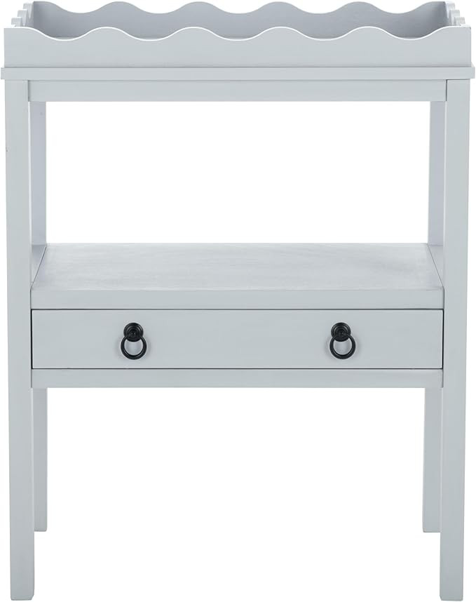 SAFAVIEH Home Collection Darlyn Winter Sky 1-Drawer Rectangle Accent Table | Amazon (US)