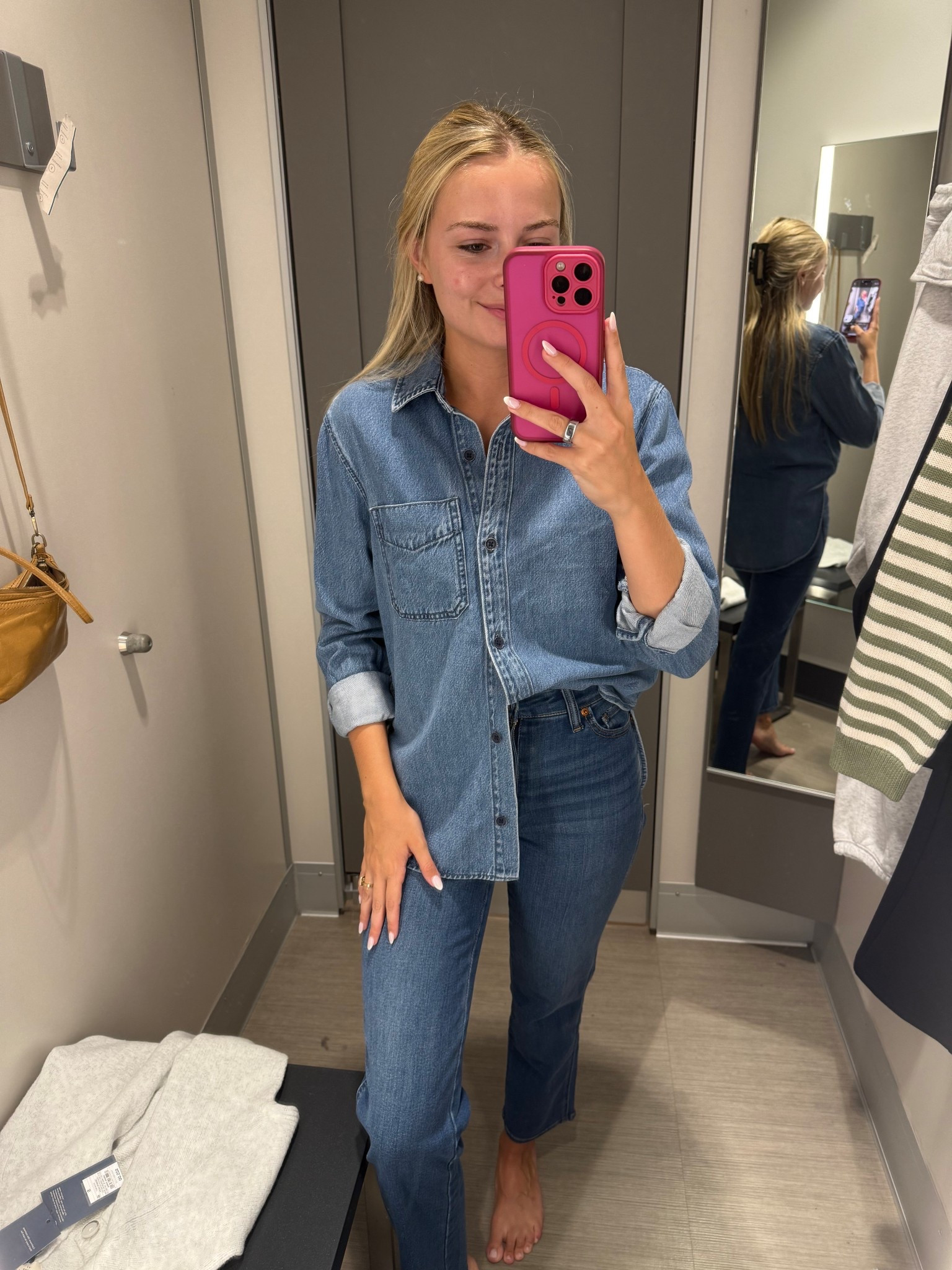 The slightest hint of fall weather and I’m officially on the lookout for my fall staples!! These target finds did not disappoint!  Wearing extra small jacket and size 2 jeans!! 🍁🍁

#LTKStyleTip #LTKSeasonal #LTKFindsUnder50
