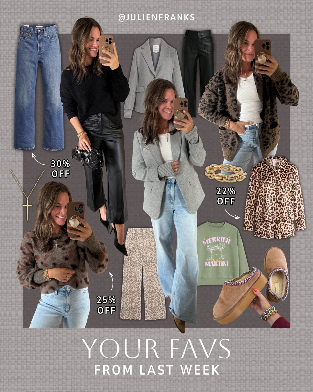 Your favs from last week. 💛 These have been my go-to styles lately! So many great, high quality finds from Walmart, Target, and Aerie at such a great price. 

#walmartfinds #targetfinds #aerie #salealert #closetstaples #closetessentials #denim #jeans #fauxleather #sweater #winteroutfit #casualoutfit

#LTKHoliday #LTKSaleAlert #LTKSeasonal