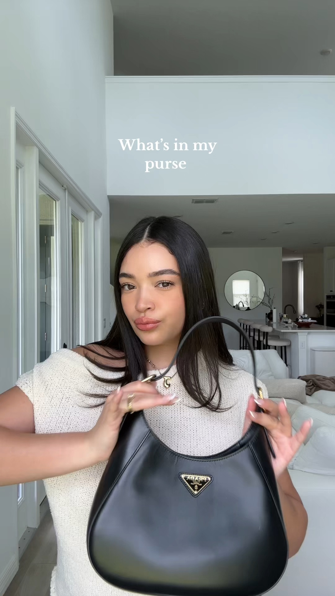 Where everything in my bag is from! + my shirt 🤭 #beauty #fashion #cleangirl #cleangirlaesthetic #offtheshouldertops