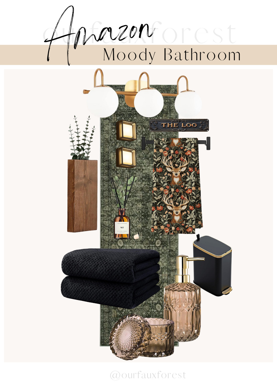  

 I LOVE my bathroom and that I’m finally able to incorporate some moody colors for the season! Anyone else have a shelf in their closet just for seasonal rugs? Haha!

#moodybathroom #moodydecor #bathroominspo #bathroomgoals #masterbath #greenandblack

#LTKStyleTip #LTKHome #LTKSeasonal