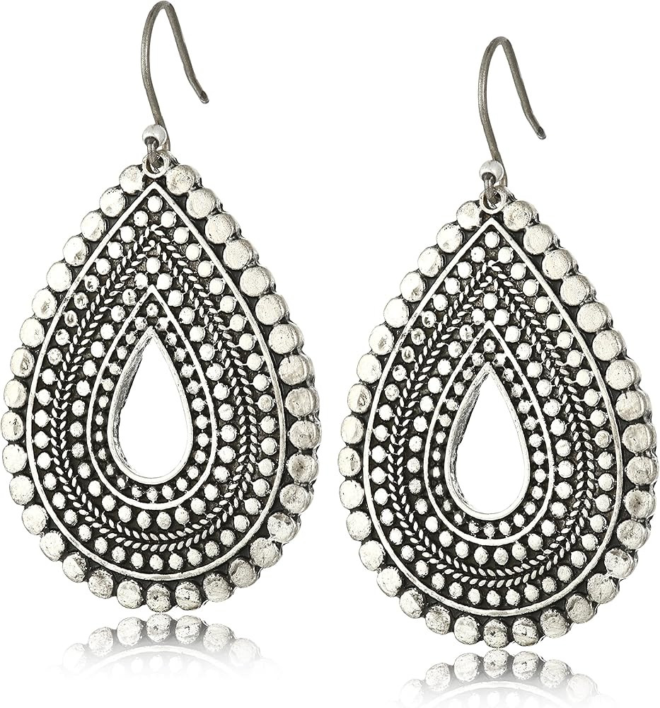 Lucky Brand "Blue Moon" Trial Tear Drop Earrings | Amazon (US)