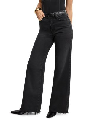 Good American Soft Tech Good Waist Palazzo Jeans in Black391 | Bloomingdale's Women | Bloomingdale's (AU)