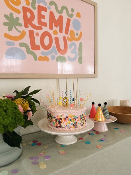 A crazy colorful birthday cake for my sweet three-year-old! 

#LTKparties #LTKfamily #LTKkids