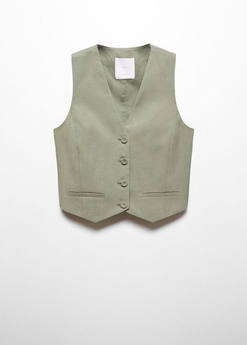 Suit vest with buttons | MANGO (US)