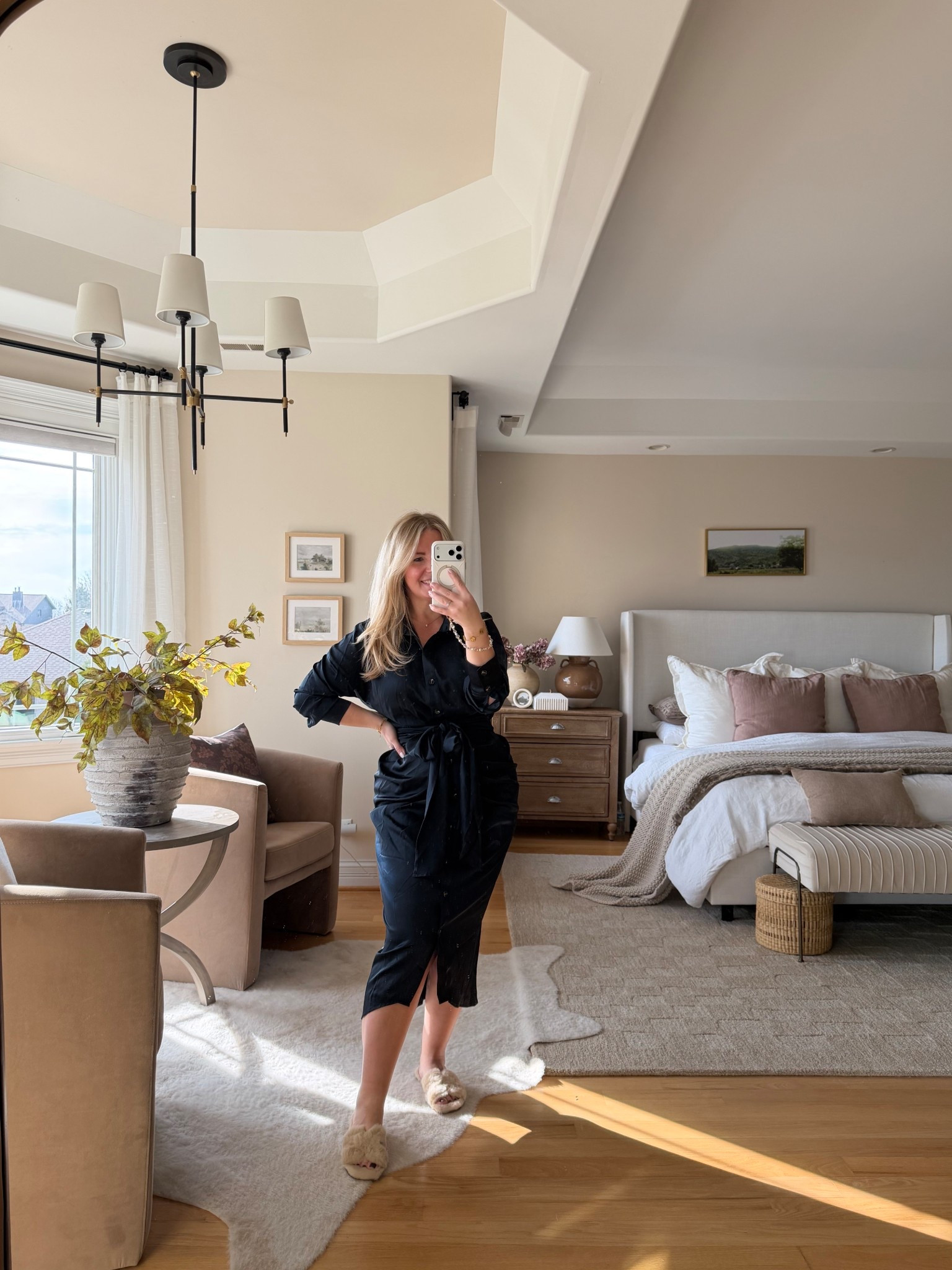 Hosting at home but still dressing up a little 🤍

This black midi is my go-to for dinners and events — flattering, comfortable, and easy to style.

Linking the dress + cozy slippers (because we’re realistic over here 😉).

#LTKPetite #LTKootd #LTKgrwm