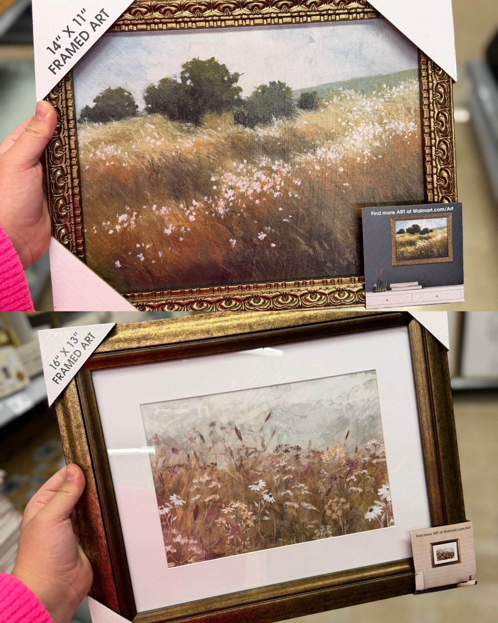 These new framed wall arts at Walmart are so stunning and so affordable! Both are under $11! Link below. #ad #Walmart