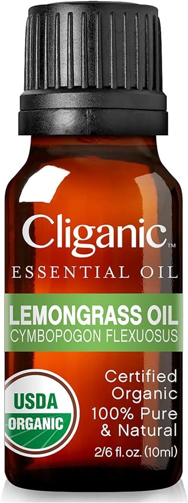 Cliganic USDA Organic Lemongrass Essential Oil - 100% Pure Natural Undiluted, for Aromatherapy Di... | Amazon (US)