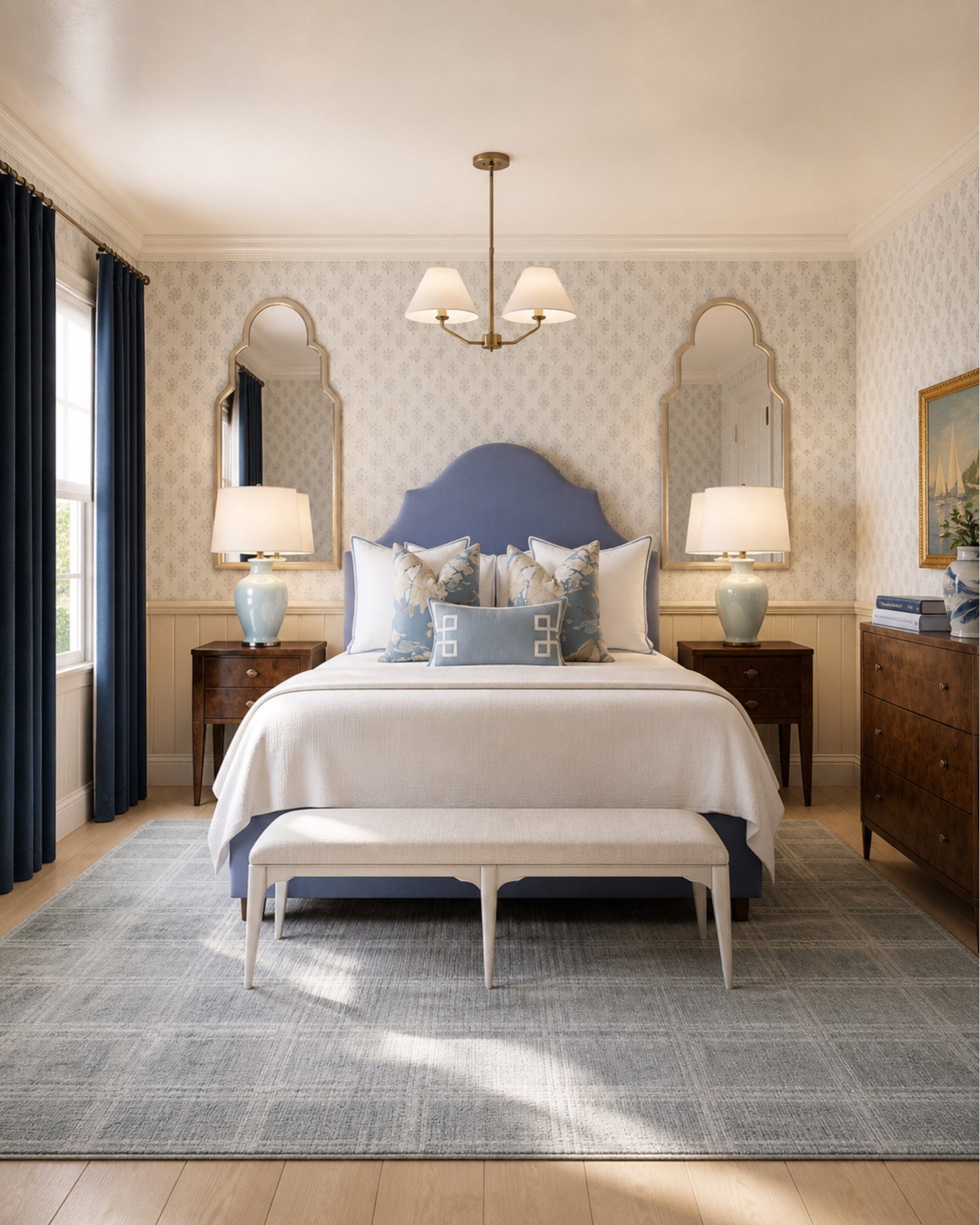 A gorgeous blue bedroom design! 

#LTKdayinmylife #LTKSaleAlert #LTKHome