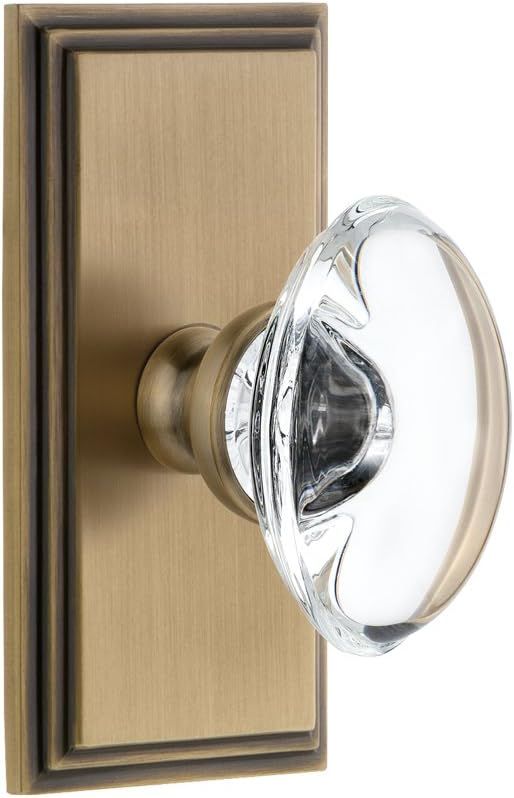 Grandeur 810942 Carre Plate Dummy with Provence Crystal Knob in Vintage Brass | Amazon (US)