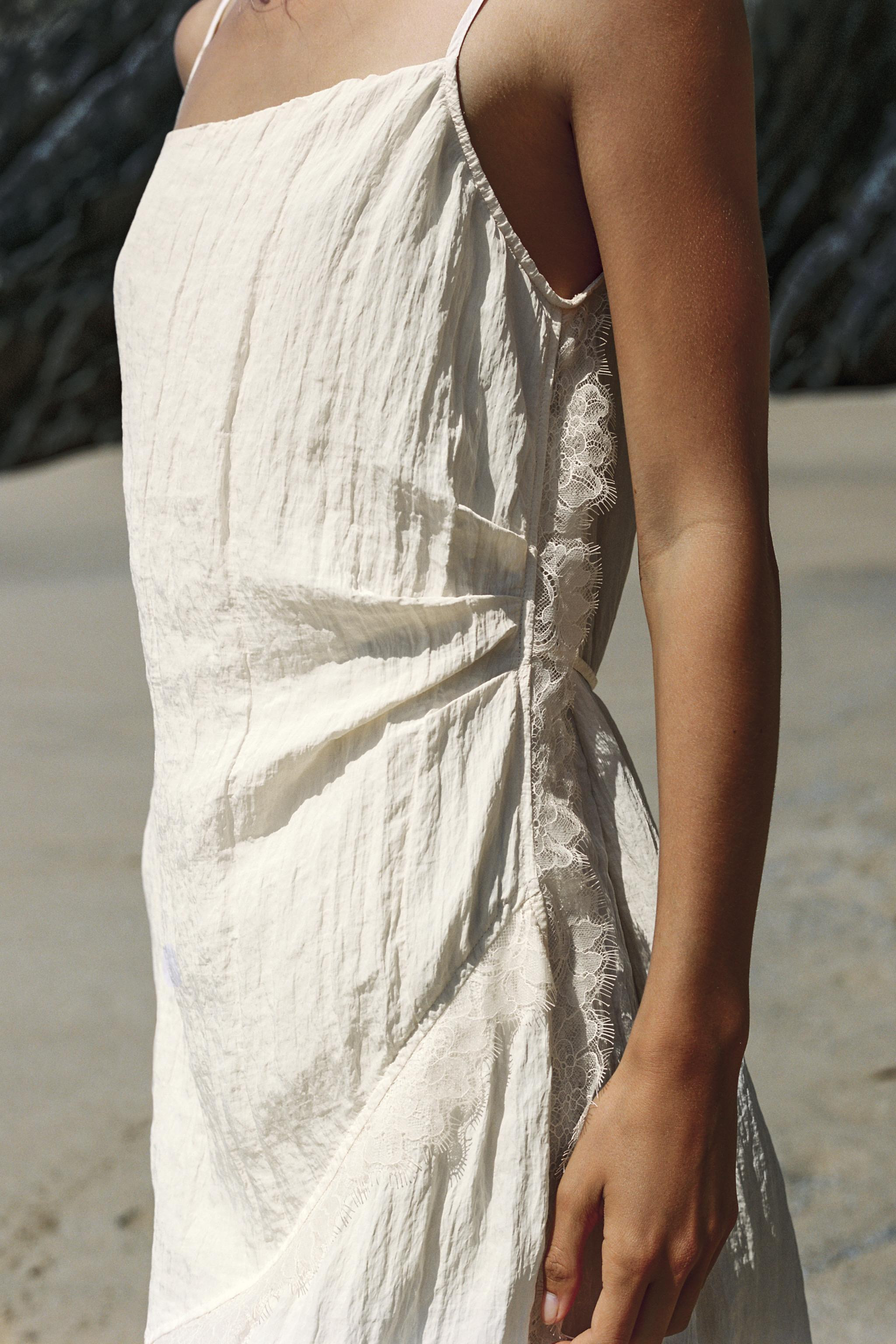 LACE CAMISOLE MIDI DRESS | Zara UK
