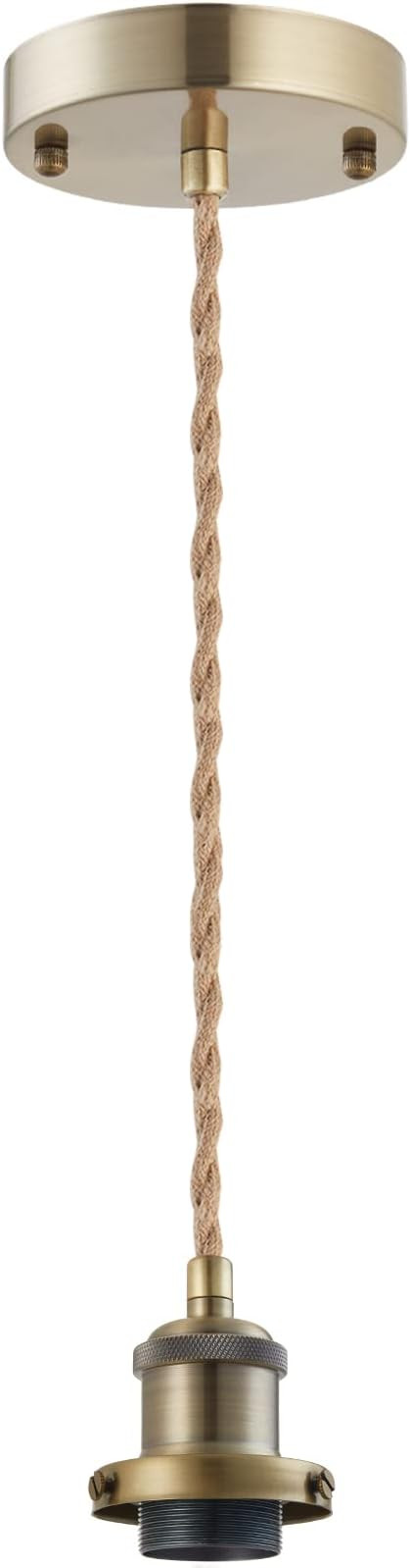 Industrial Mini Pendant Light Kit, E26 Socket Pendant Hanging Light, Hemp Rope Vintage Hanging Pe... | Amazon (US)