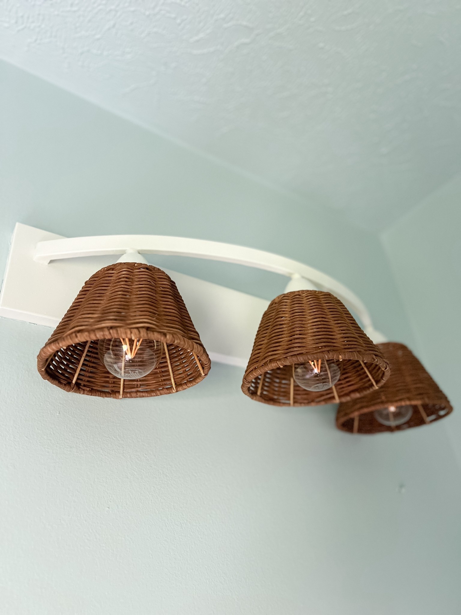 Rattan lampshades!