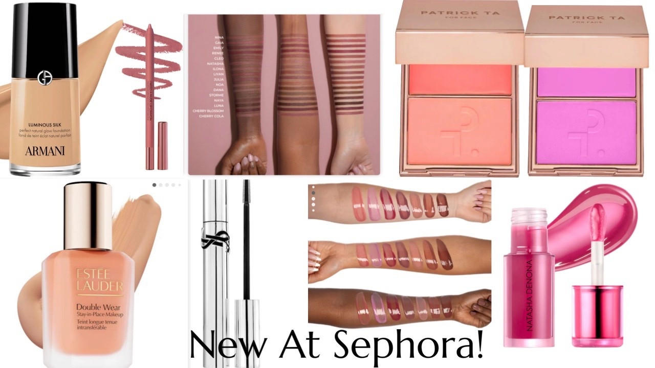 New! Latest @Sephora  Launches! YSL Latex Mascara, @Giorgio Armani Beauty  Silk, Estee Double Wear, Charlotte Tilbury  Concealer, Natasha new Lips, and Blushes.  Patrick Ta Duo New Blush shades. So many good ones! Post on YouTube! 

#LTKBeauty #LTKSeasonal #LTKOver40