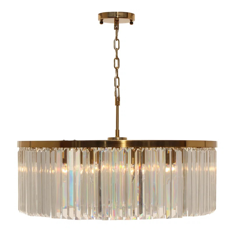 Lateika 12 - Light Glass Dimmable Drum Chandelier | Wayfair North America