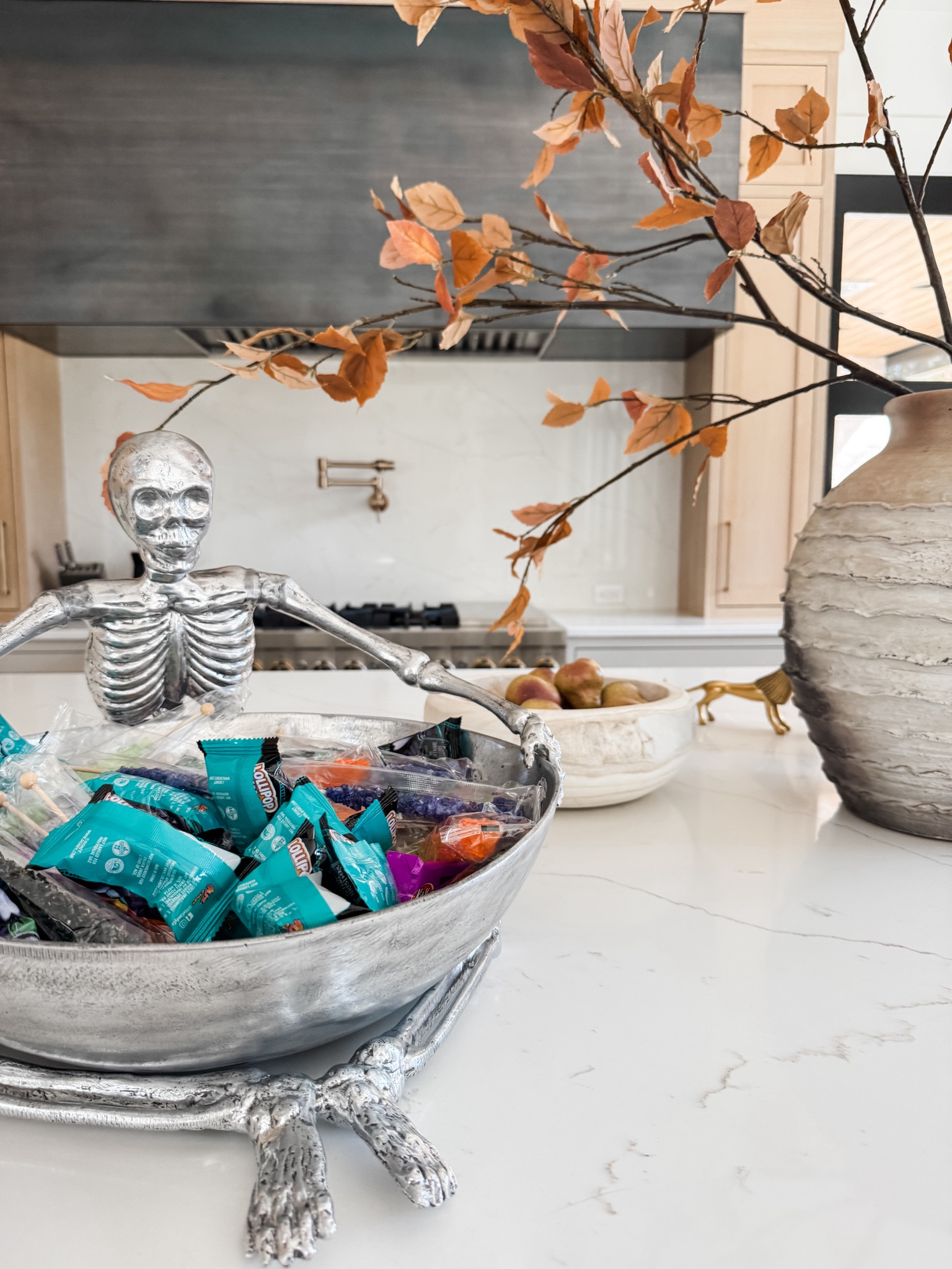 This skeleton candy bowl is so cool, I knew I had to get it. Fall and kitchen details linked below. 

#LTKStyleTip #LTKHalloween #LTKHome