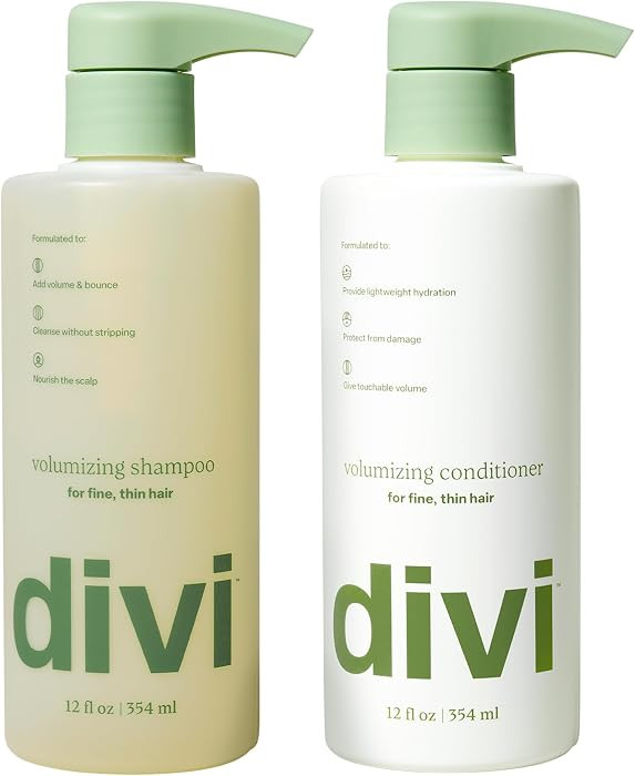 Divi Volumizing Shampoo & Conditioner Set for Fine, Thin Hair | 34 fl oz | Amazon (US)