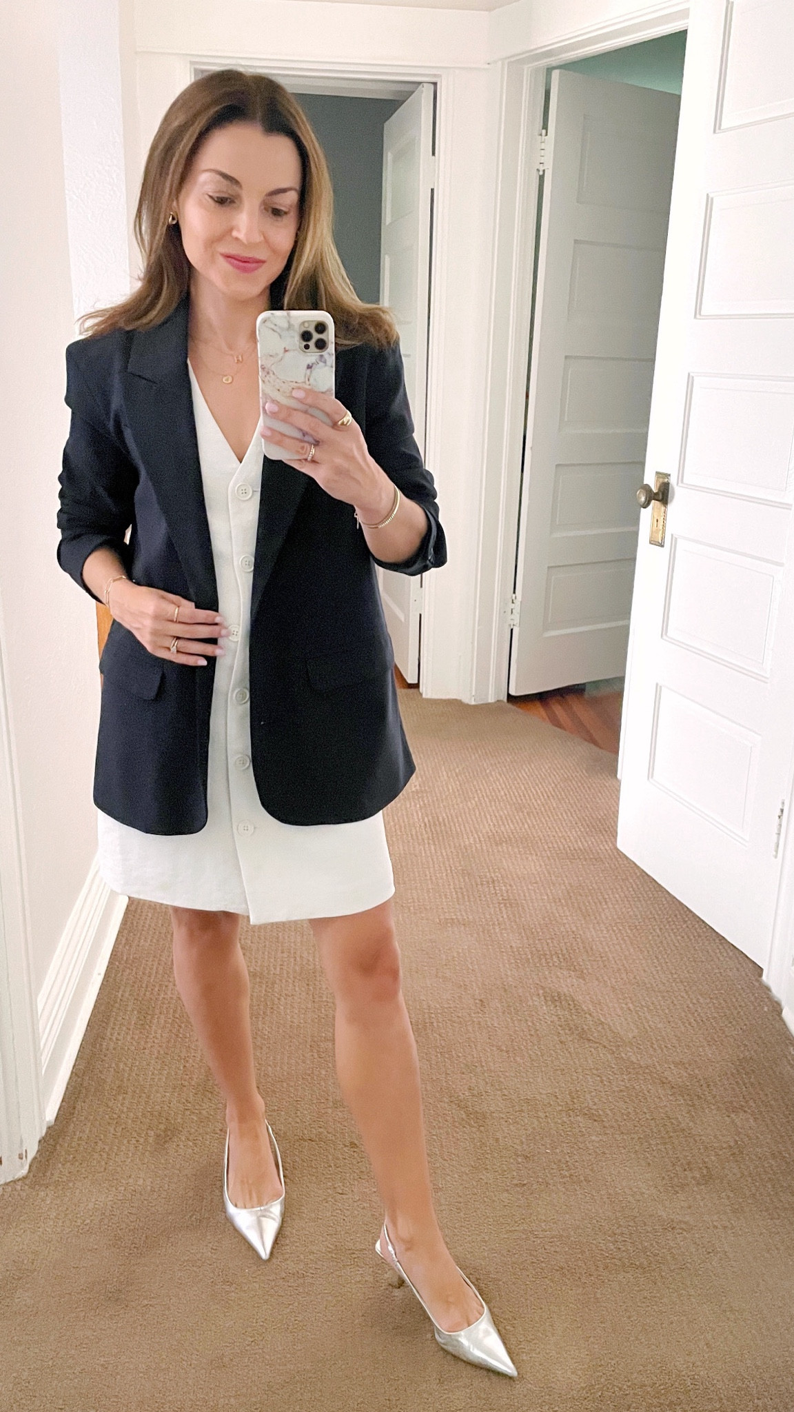 Easy work outfit 
Dress: XSP
Blazer: XSP (linked similar since this one is last season’s)
Shoes: Zara 5, linked similar 

#LTKWorkwear