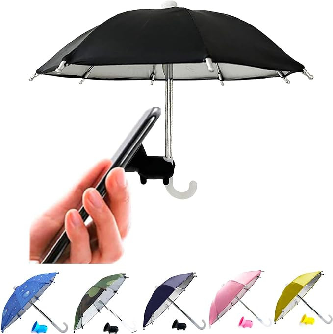 UV Protection Phone Umbrella - Universal Adjustable Piggy Suction Cup Phone Stand Sun Visor, Shad... | Amazon (US)