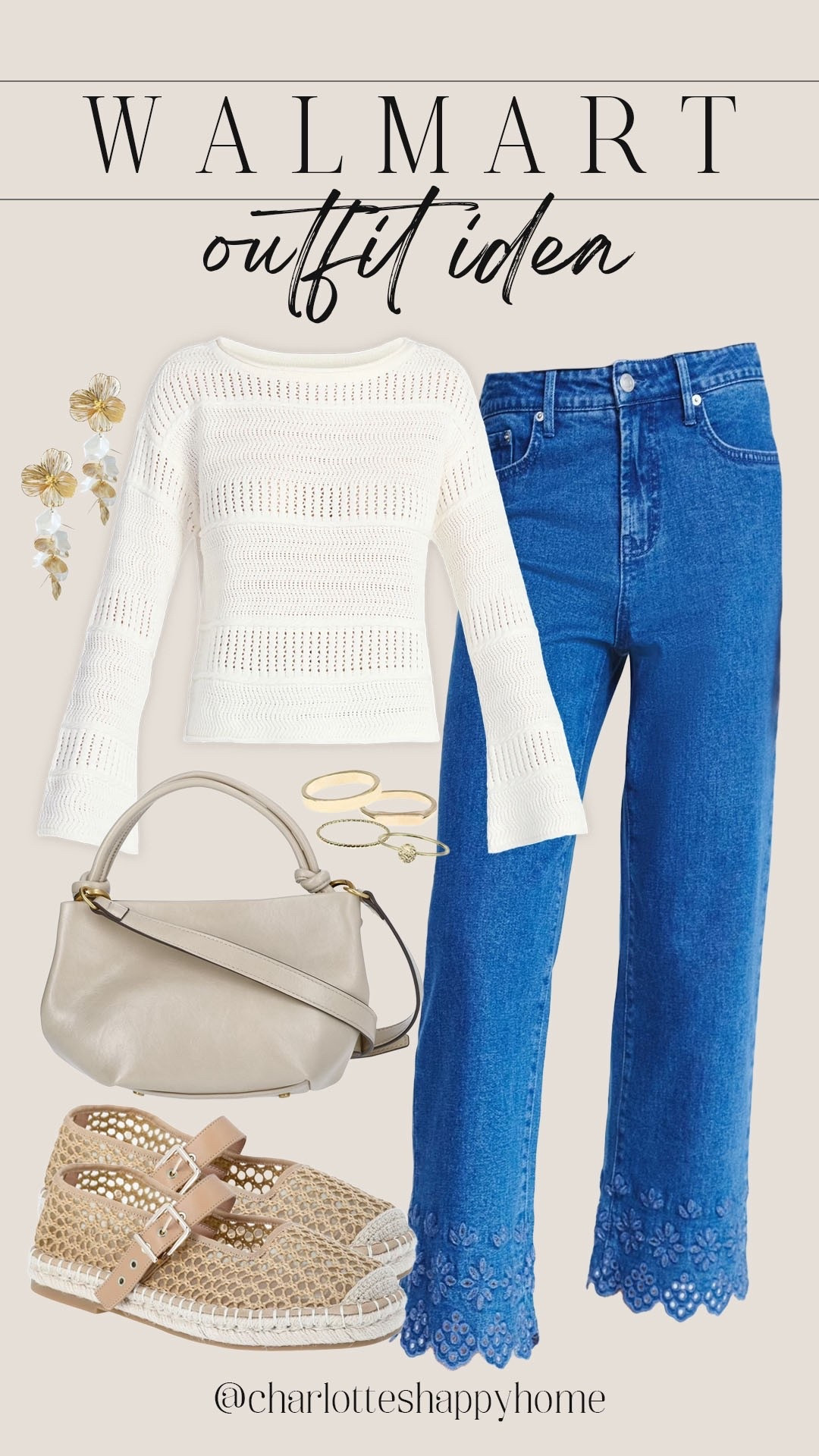 The most beautiful early spring outfit idea from Walmart!

#walmartfinds

Walmart finds. Walmart fashion. Walmart new arrivals. Walmart spring sweater. Walmart eyelet ankle hem jeans. Walmart spring espadrilles. 

#LTKSeasonal #LTKootd #LTKdayinmylife