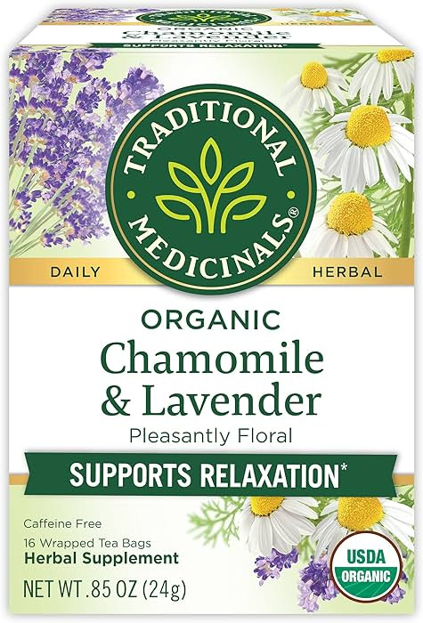Traditional Medicinals Chamomile Lavender Tea 16 Tea Bags | Amazon (US)