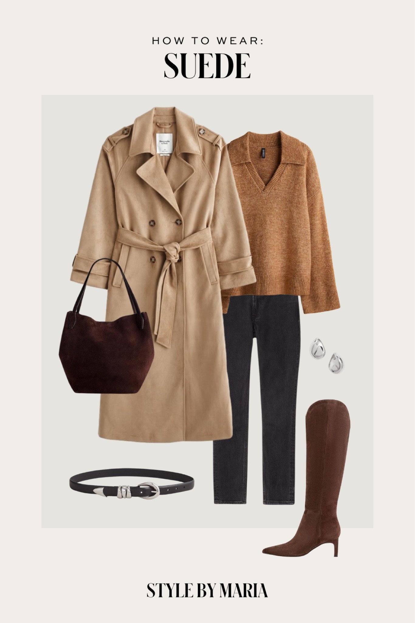 Styling my favorite fall trends - suede
Fall outfit idea
Abercrombie suede trench coat
H&M collared sweater
Abercrombie skinny jeans
Marc fisher suede boots
Madewell belt
Madewell suede handbag 

#LTKItBag #LTKSeasonal #LTKStyleTip