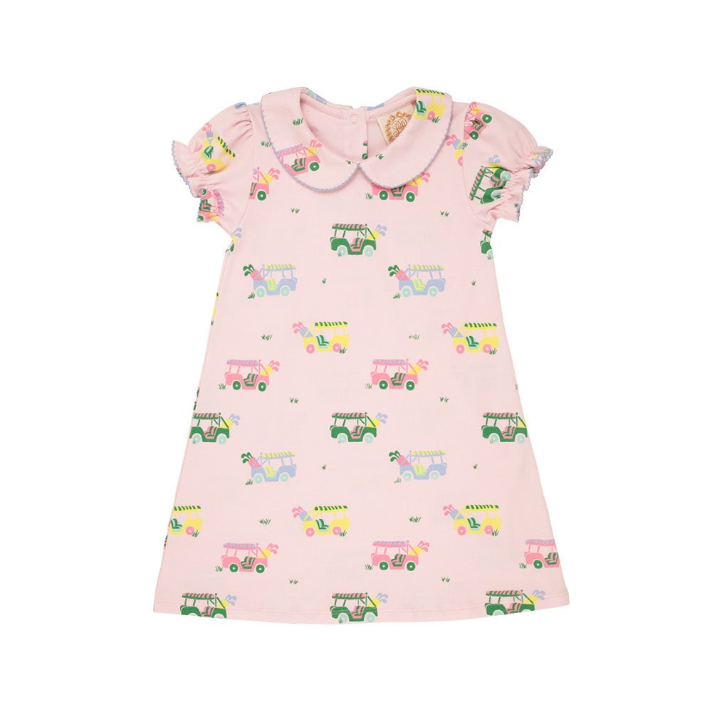 Maude's Peter Pan Collar Dress - Greenville Golf Buggy with Beale Street Blue | The Beaufort Bonnet Company