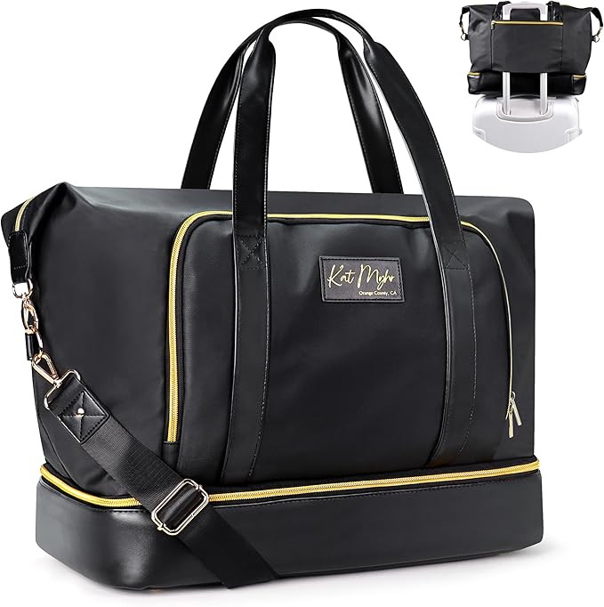 Womens Travel Weekender - Duffle Overnight Carry On Bag with Shoe Compartment | Amazon (US)