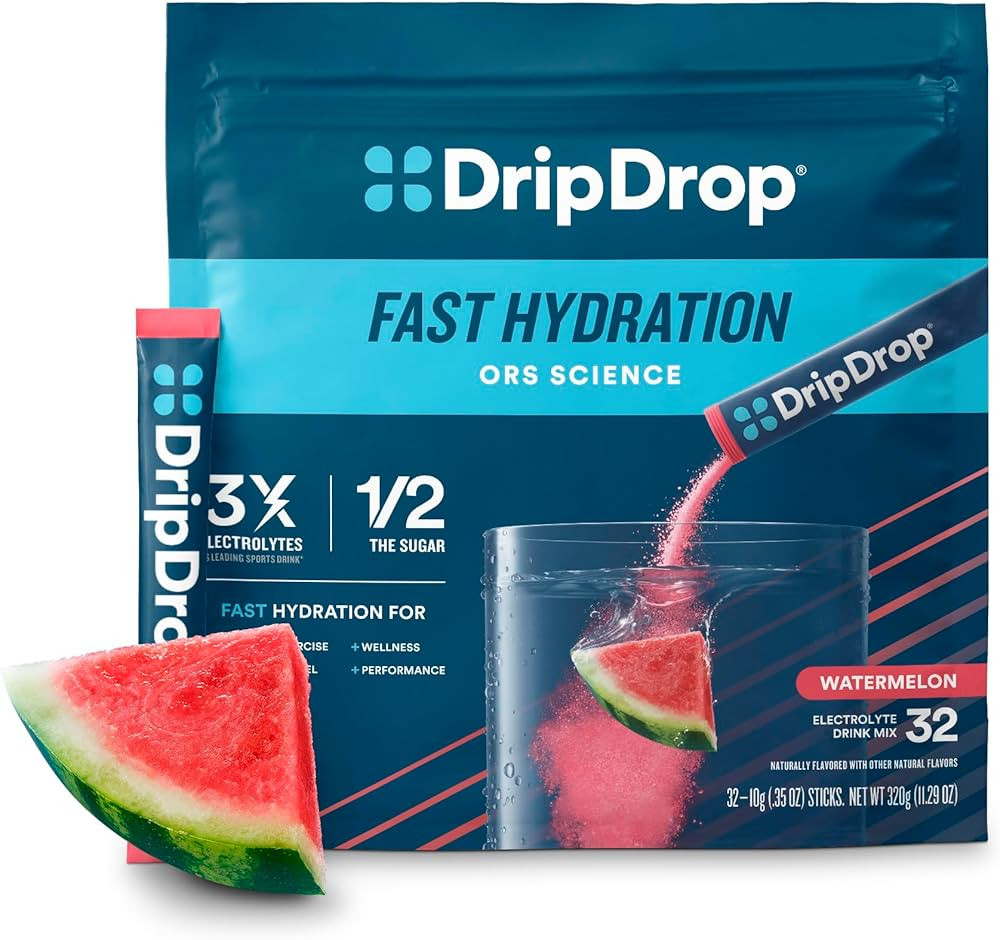Amazon.com: DripDrop Hydration - Watermelon - Electrolyte Drink Mix Single Serve Hydration Powder... | Amazon (US)