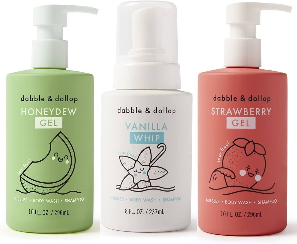 Dabble & Dollop Christmas Gift Box - Natural Bubble Bath, Shampoo & Body Wash for Kids, USA-Made,... | Amazon (US)